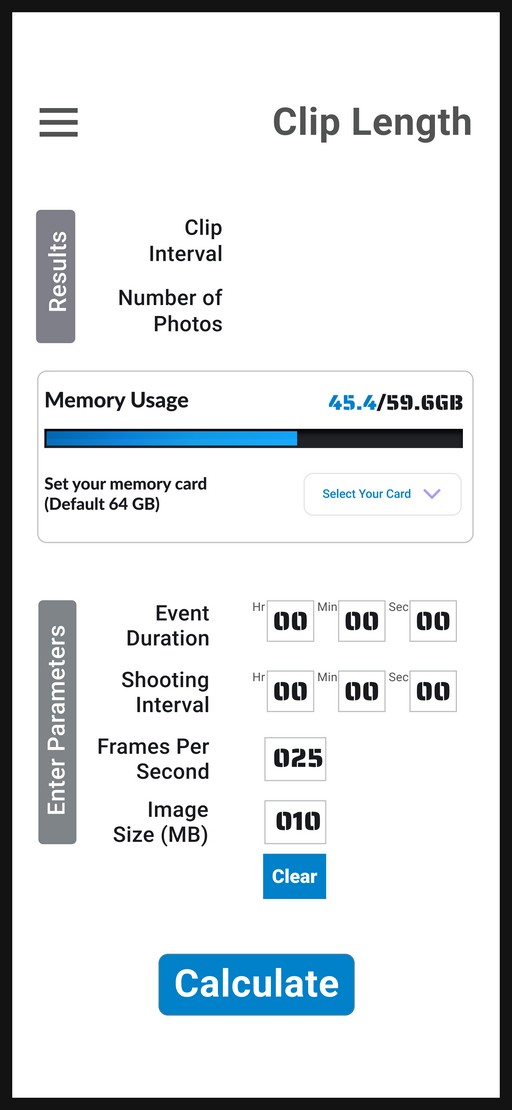 Clip Length Frame